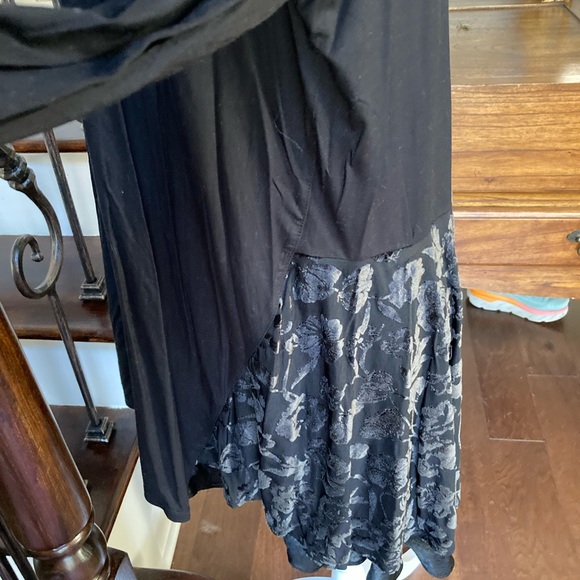 Logo black tunic with crushed velvet - Picture 7 of 7